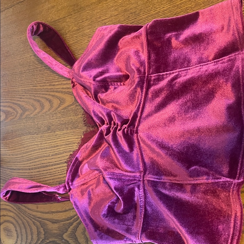 Abercrombie & Fitch Velvet Magenta Top